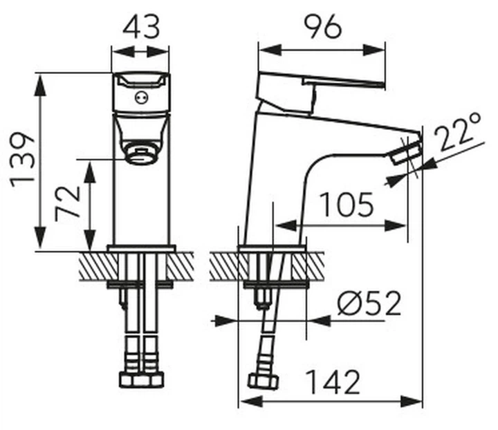 Змішувач для раковини Ferro BNT2 - зображення 2
