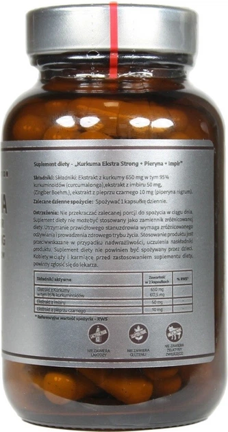 Дієтична добавка MedFuture Pureline Nutrition Куркума + Піперін + Імбир 60 капсул (5907589312935) - зображення 2