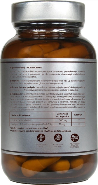 Suplement diety MedFuture Pureline Nutrition Morwa biała 500 mg 60 kapsułek (5907589311570) - obraz 2