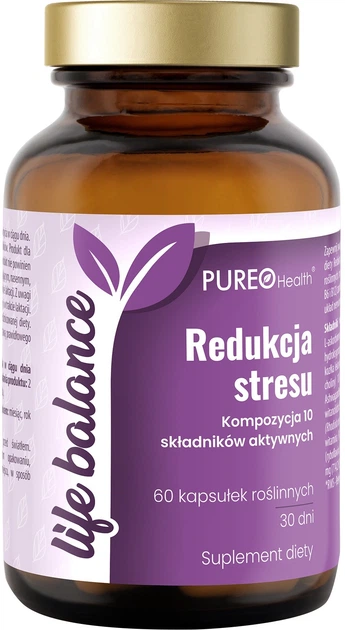 Suplement diety Pureo Health Life Balance Redukcja Stresu 60 kapsułek (5907637934935) - obraz 1