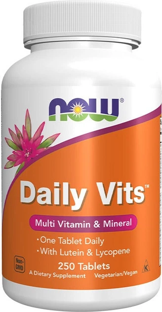 Suplement diety Now Foods Daily Vits 250 tabletek (733739037718) - obraz 1