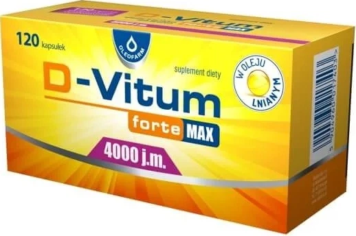 Дієтична добавка Oleofarm D-Vitum Forte Max 4000 МО 120 капсул (5904960017403) - зображення 1