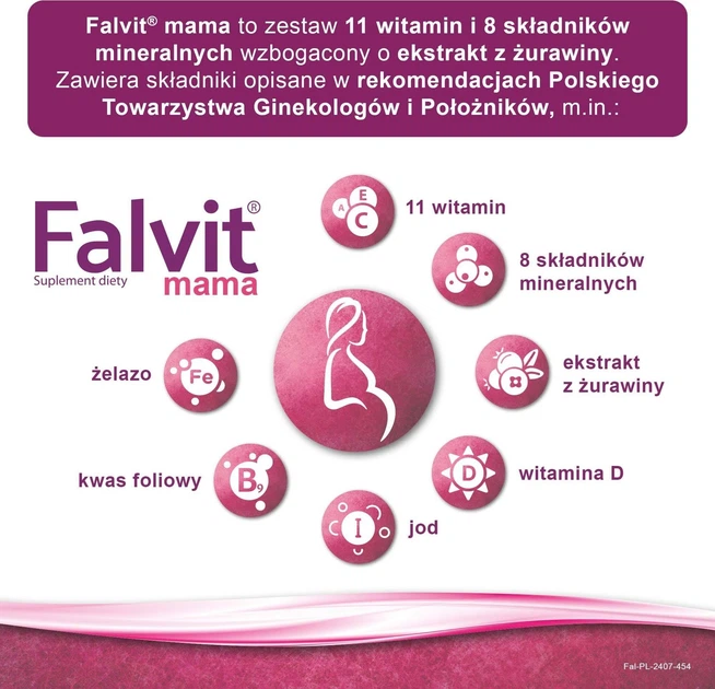 Suplement diety Jelfa Falvit Mama 60 tabletek (5904398320014) - obraz 2