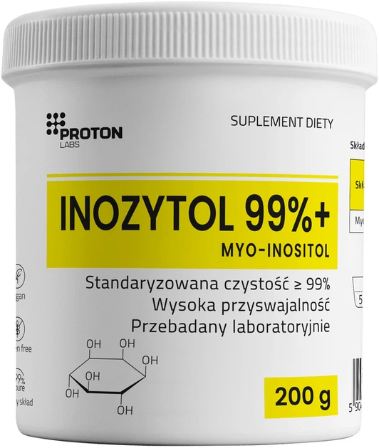 Suplement diety Proton Labs Inozytol 99% + 200 g (5904209824823) - obraz 1