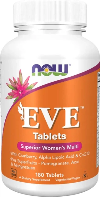 Suplement diety Now Foods Eve Tablets Superior Women's Multi 180 tabletek (733739037978) - obraz 1
