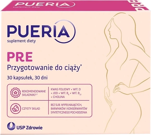 Suplement diety Pueria Pre 30 kapsułek (5904569252618) - obraz 1