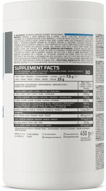 Suplement diety OstroVit BCAAdvanced Smak arbuzowy 450 g (5903933913124) - obraz 2
