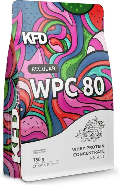 Odżywka białkowa KFD Regular WPC 80 Smak waniliowo - truskawkowy 750 g (5901947663622) - obraz 1