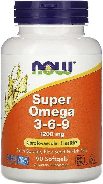 Suplement diety Now Foods Super Omega 3-6-9 90 kapsułek (733739018397) - obraz 1