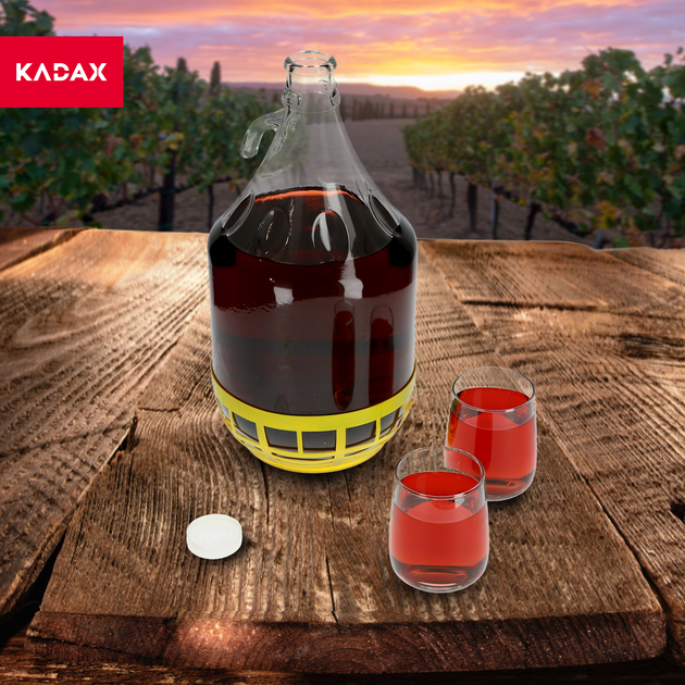 Zestaw gąsiorów Kadax na wino z korkiem 5 l x 3 szt (5903699436585) - obraz 5