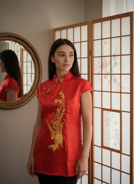 Блуза Jiarifeng 46 Червоний (PVM-148931-Red) - зображення 6