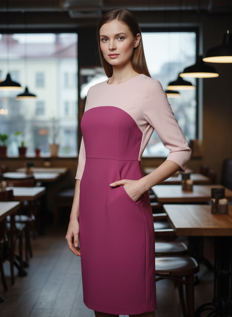 Платье inDresser XS Малиновый (IN-8008020-Crimson) - изображение 2