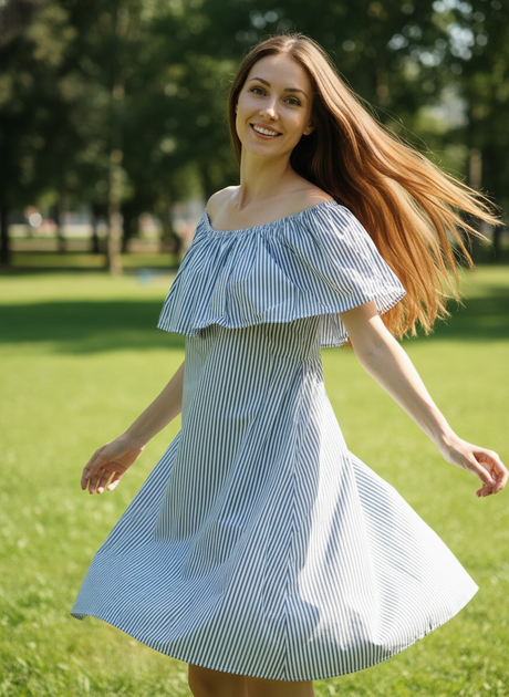 Платье inDresser XS Синий (IN-46000-Blue) - Фото 14 Платье inDresser XS Синий (IN-46000-Blue) - изображение 14