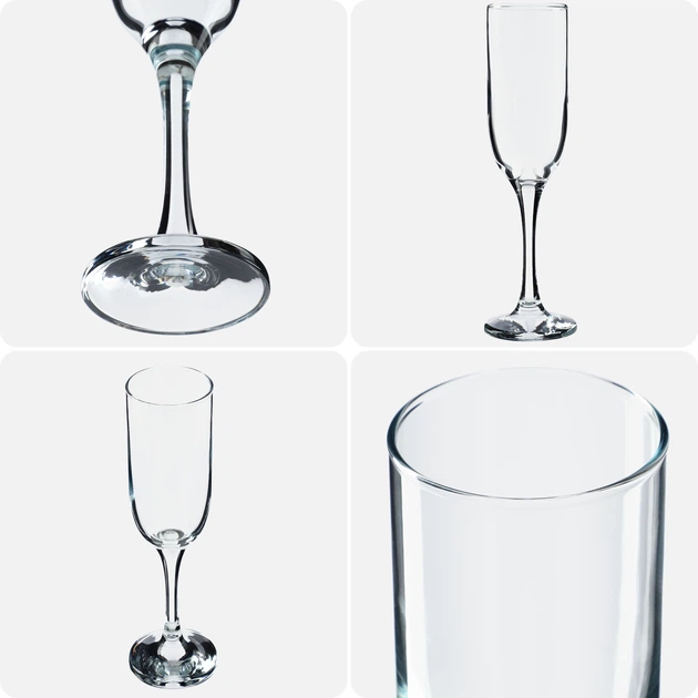 Kieliszki Kadax Lampi do szampana 210 ml 6 szt (5903699482605) - obraz 2