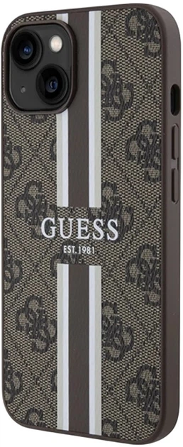 Панель Guess 4G Printed Stripes MagSafe для Apple iPhone 15/14/13 Brown (3666339203443) - зображення 2
