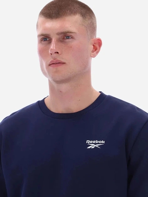 Світшот чоловічий Reebok Kai Small Logo Crewneck Swe 100240741 S Темно-синій (1200175386537) - зображення 4