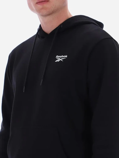 Bluza z kapturem męska Reebok Noah Small Logo Hoody 100240570 S Czarna (1200175334811) - obraz 4