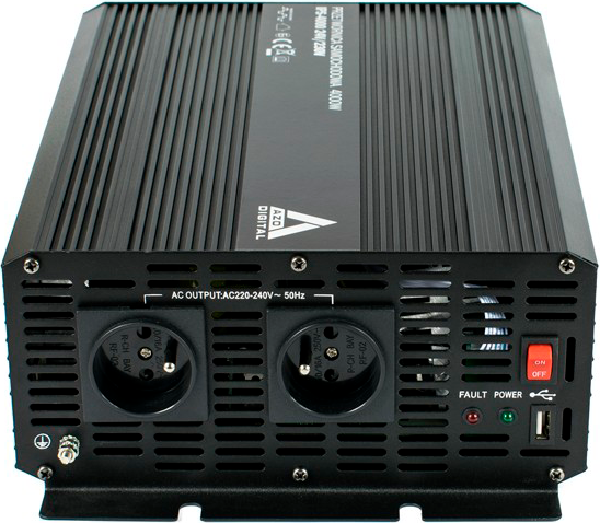 Przetwornica samochodowa AZO Digital IPS-4000 4000W 24-230V DC-AC (AZO00D1122) - obraz 2
