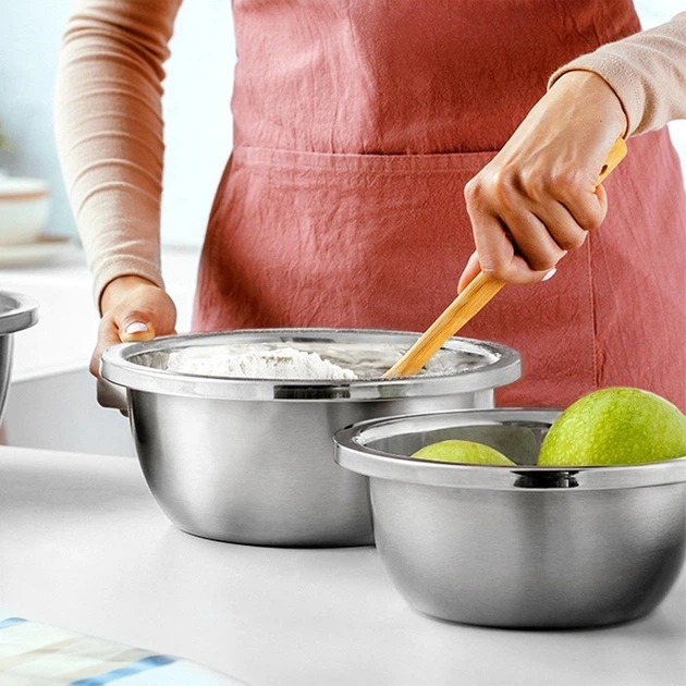 Miska do miksowania Nava Acer stalowa Srebrzysta 24 cm 2.8 l (10-261-002) - obraz 9