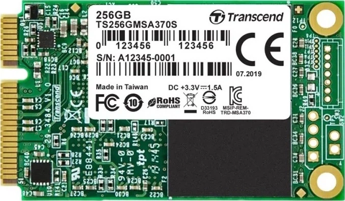 Dysk SSD Transcend 370S 256GB mSATA SATAIII MLC NAND flash (TS256GMSA370S) - obraz 1