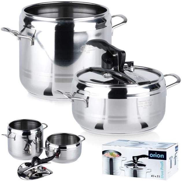 Szybkowar Orion Profi stalowy 4+7 l 2 szt (8592381081249) - obraz 12