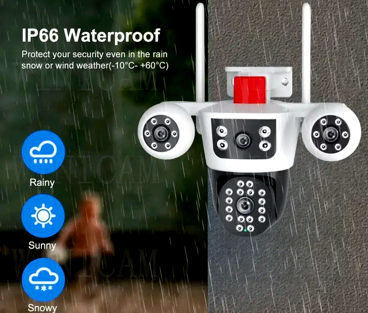 Вулична IP Wi-Fi 4MPx+4MPx IP66 2 незалежні об'єктиви камера відеоспостереження з віддаленним доступом NTC-3L-V88-WF (V380Pro) - Фото 4 Вулична IP Wi-Fi 4MPx+4MPx IP66 2 незалежні об'єктиви камера відеоспостереження з віддаленним доступом NTC-3L-V88-WF (V380Pro) - изображение 4