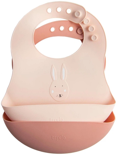 Слинявчик із застібкою Trixie силіконовий Рожевий 2 шт 2610311 (5400858966445) - зображення 1