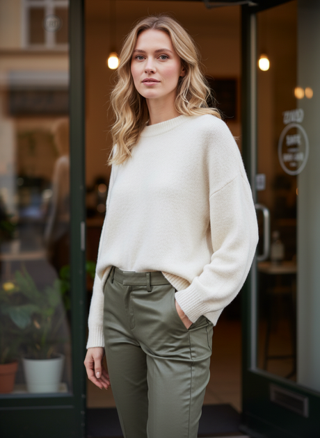 Брюки H&M 36 Хаки (HM-04346355-Khaki) - Фото 4 Брюки H&M 36 Хаки (HM-04346355-Khaki) - изображение 4