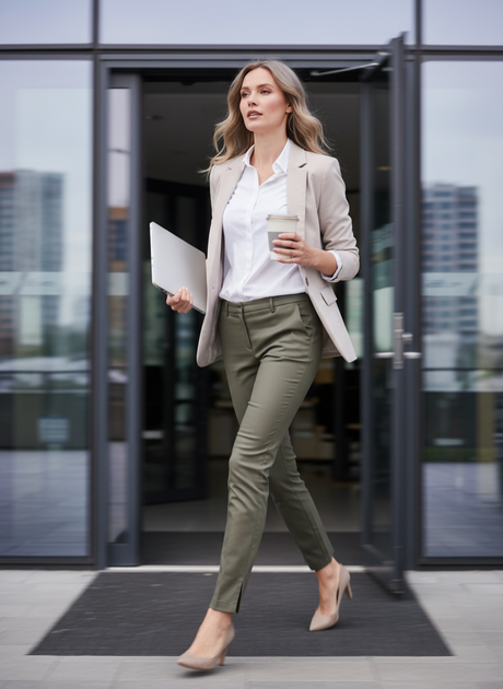 Брюки H&M 36 Хаки (HM-04346355-Khaki) - Фото 7 Брюки H&M 36 Хаки (HM-04346355-Khaki) - изображение 7