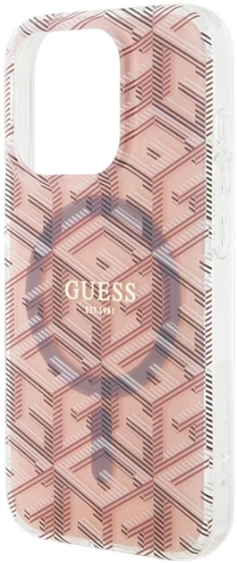 Etui plecki Guess IML GCube MagSafe do Apple iPhone 15 Pro Max Pink (3666339222017) - obraz 6