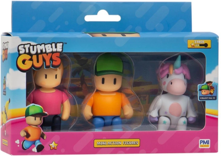 Zestaw figurek Superbuzz Stumble Guys Mini 7.5 cm 3 szt 602654 (7290117589007) - obraz 1