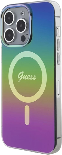 Etui plecki Guess IML Iridescent MagSafe do Apple iPhone 15 Pro Max Rainbow (3666339154677) - obraz 3