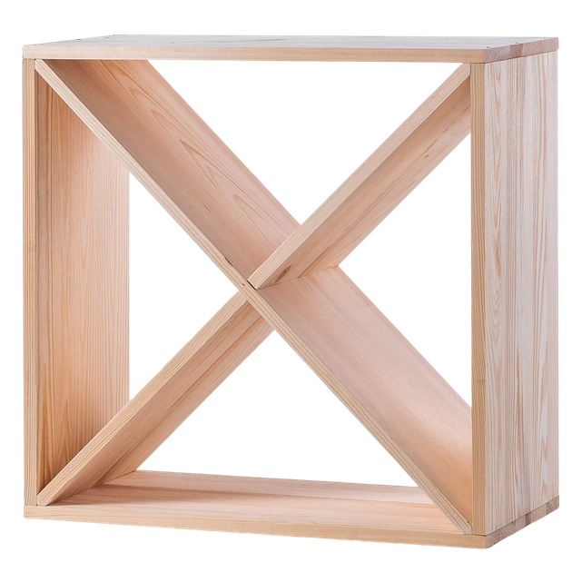 Дерев’яний стелаж для вина Kadax Loreo X світло-коричневий 52 x 52 см (5906638310687) - зображення 1