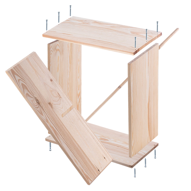 Дерев’яний стелаж для вина Kadax Loreo X світло-коричневий 52 x 52 см (5906638310687) - зображення 6