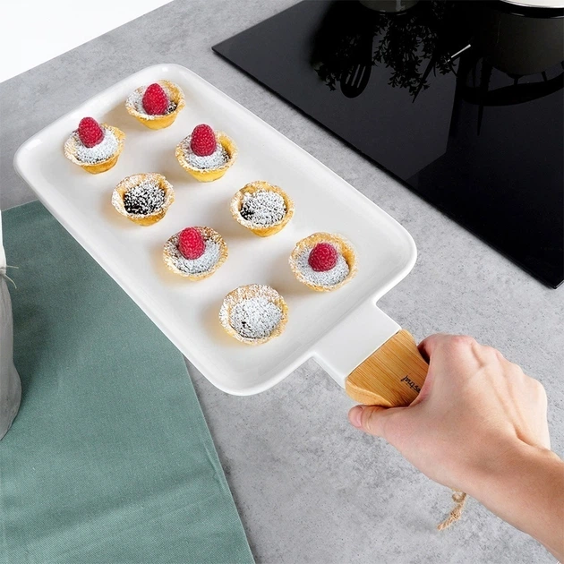 Talerz do serwowania Nava Terrestrial porcelanowy Biały 46 x 2.5 x 18 cm (10-263-030) - obraz 7