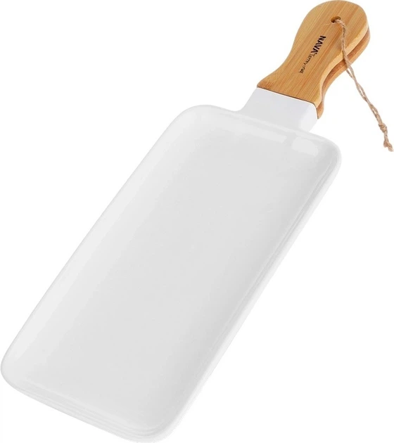 Talerz do serwowania Nava Terrestrial porcelanowy Biały 40.5 x 2.5 x 15 cm (10-263-029) - obraz 1