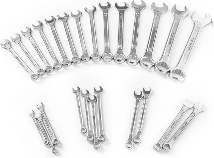 Zestaw kluczy płasko-oczkowych Forcekraft 6-32 mm 25 szt 5261MP (4811450002973) - obraz 3