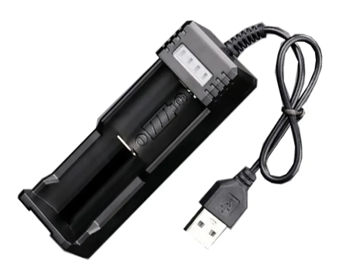 USB зарядное устройство 1 слот, для аккумуляторов 18650, 26650, 14500 и прочих с индикатором зарядки - Фото 1 USB зарядное устройство 1 слот, для аккумуляторов 18650, 26650, 14500 и прочих с индикатором зарядки - изображение 1
