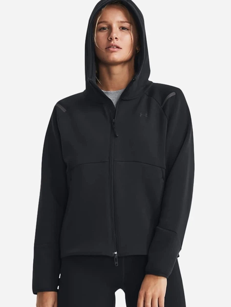 Bluza damska rozpinana streetwear z kapturem Under Armour 77-1379842-0001 M Czarna - obraz 1