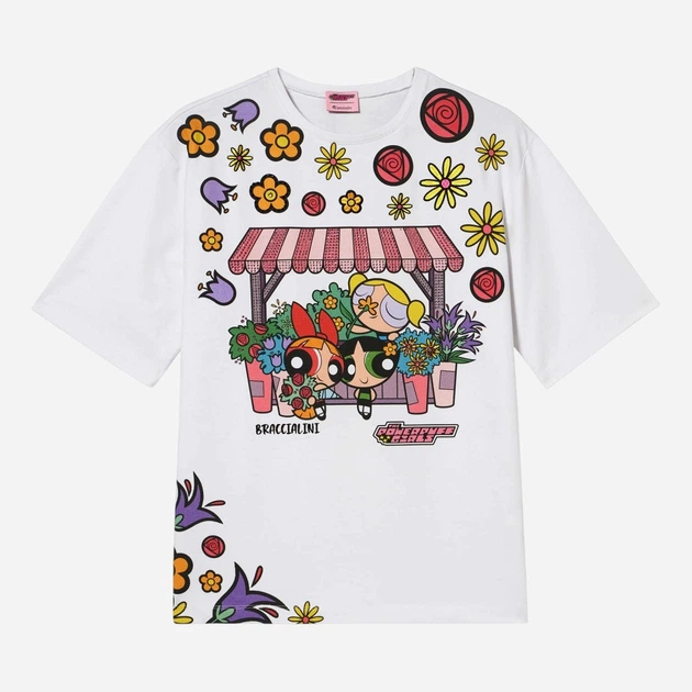 Koszulka damska bawełniana Braccialini PPGTOP01-XX-001 M/L Biała - obraz 1