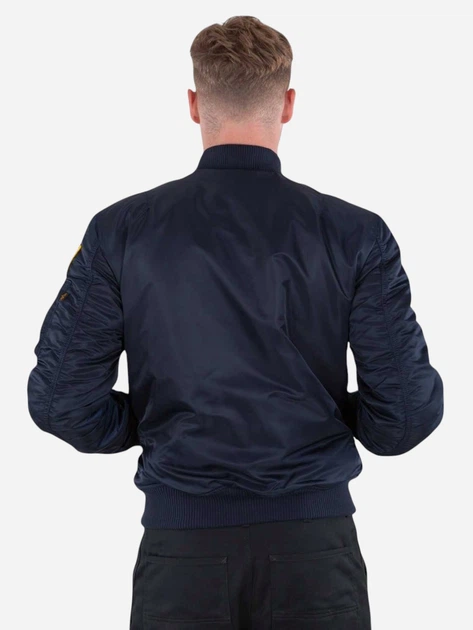 Бомбер чоловічий Alpha Industries 166107-07 L Синій (800070330266) - зображення 2