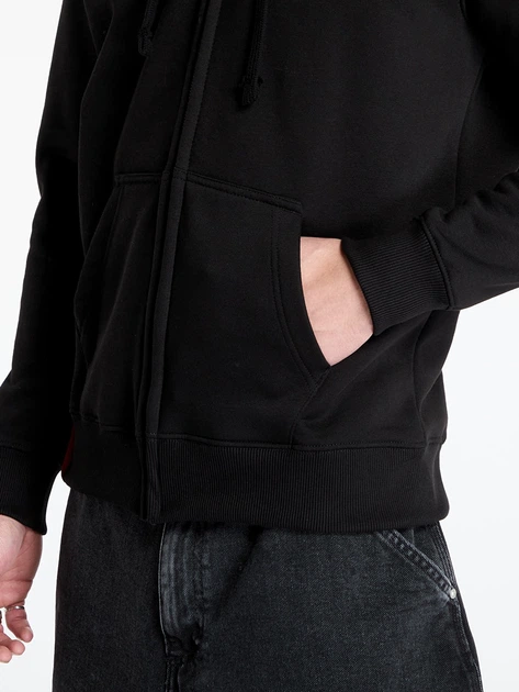 Bluza męska rozpinana streetwear Alpha Industries 118342-03 2XL Czarna - obraz 5