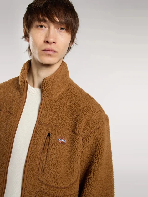 Bluza męska rozpinana streetwear pluszowa Dickies DK0A4YEE0BD1 XL Brązowa - obraz 5