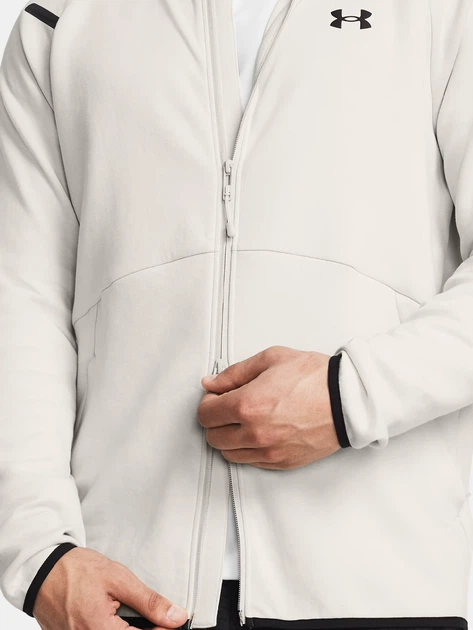 Bluza męska rozpinana streetwear z kapturem Under Armour 77-1389352-0110 L Biała - obraz 4