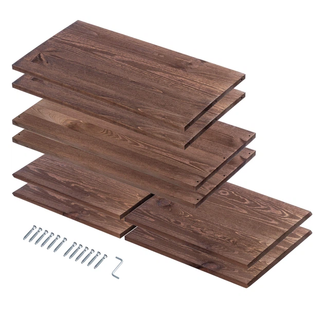 Regał na wino Kadax Loreo X drewniany ciemny brąz 52 x 52 cm (5906638310717) - obraz 4