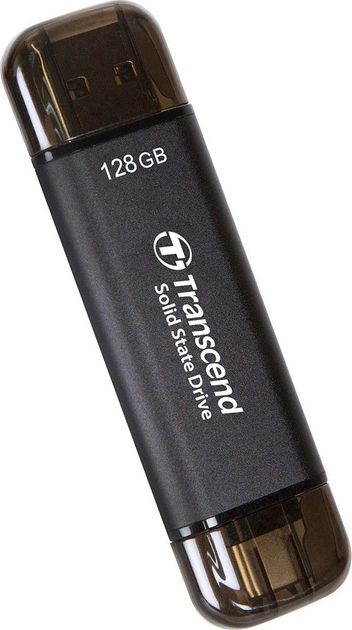 Dysk SSD Transcend ESD310C 128GB USB Type-A/USB Type-C 3D NAND (TS128GESD310C) Zewnętrzny - obraz 2