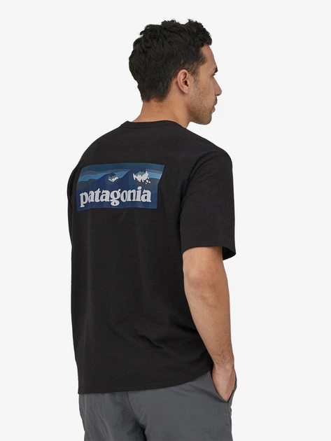 Футболка довга чоловіча Patagonia 37655-INBK XL Чорна (800070317661) - зображення 2