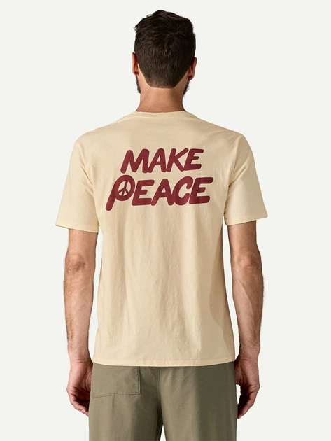 Футболка довга бавовняна чоловіча Patagonia 37823-PSUN L Бежева (800070345400) - зображення 2