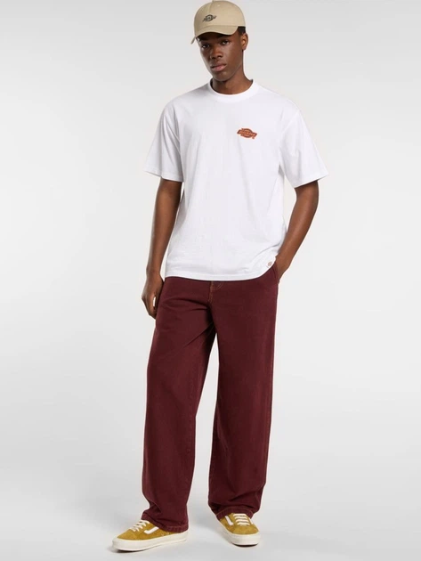 Футболка довга бавовняна чоловіча Dickies DK0A87QQ0WH1 S Біла (800070348172) - зображення 3