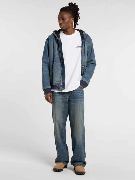 Футболка довга бавовняна чоловіча Dickies DK0A87QX0WH1 XL Біла (800070348181) - зображення 3